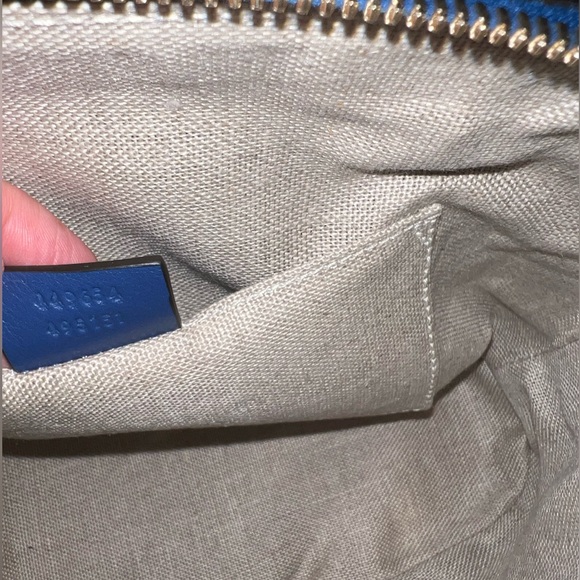 NWT Gucci Blue Leather Mini Guccissima Dome - Satchel Crossbody Shoulder Bag - Picture 10 of 11
